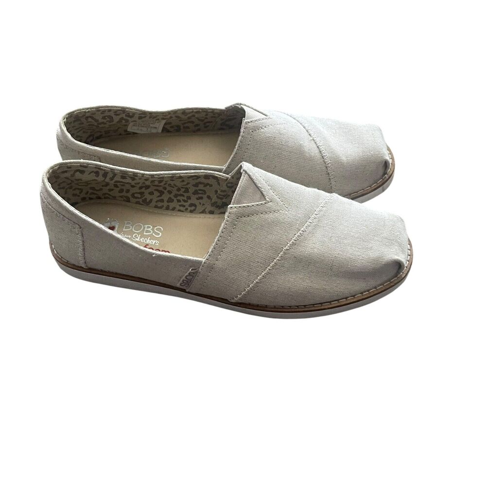 Bobs Memory Foam‎ Women's Size 8.5 Natural Beige Comfort Walking Flat Shoes